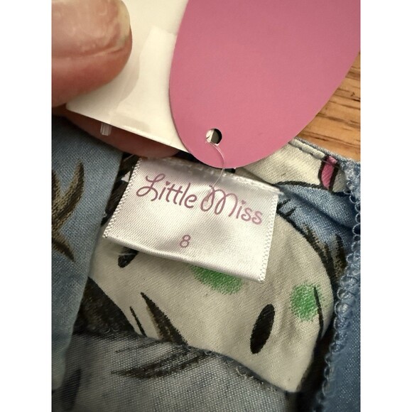 Lil Miss 8 Denim Blue Girl Dress NWT Twirl - Picture 4 of 5